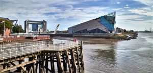 England, East Riding of Yorkshire, Kingston upon Hull city, the Deep aquarium along the Humber river