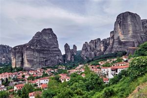The Meteora from Kastraki village